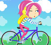 Dievča na bicykli