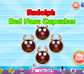 Rudolph Red Nose Cupcakes