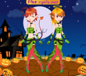 Halloween Devil Twins