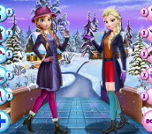 Elsa And Anna Winter Dress Up