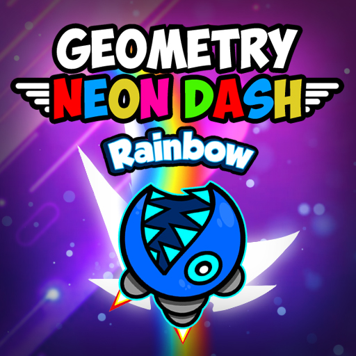 Hra - Geometry Neon Dash Rainbow